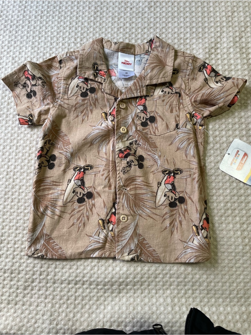 Mickey Mouse Hawaiian Boy's Button Down Polo